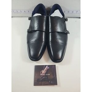 Bruno Marc Mens Dress Loafer Monk Strap Slip On Mens‎ 10W Black